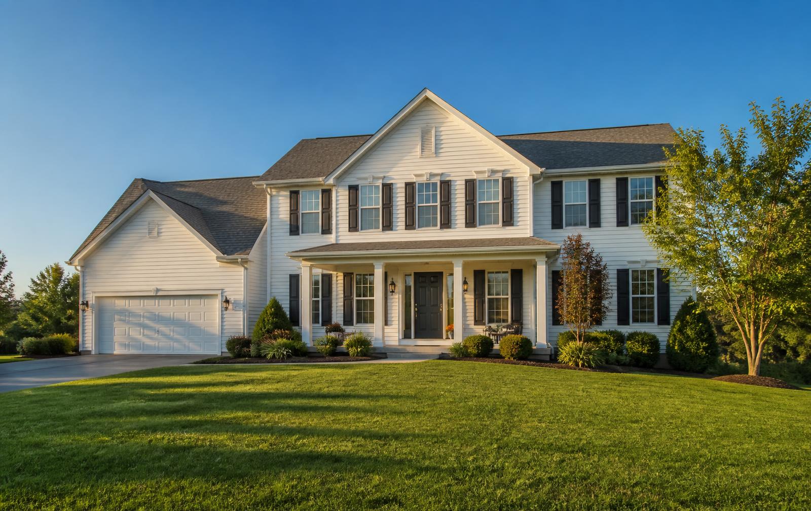 American suburban two-story home financed by A-Z Investment Management LLC
